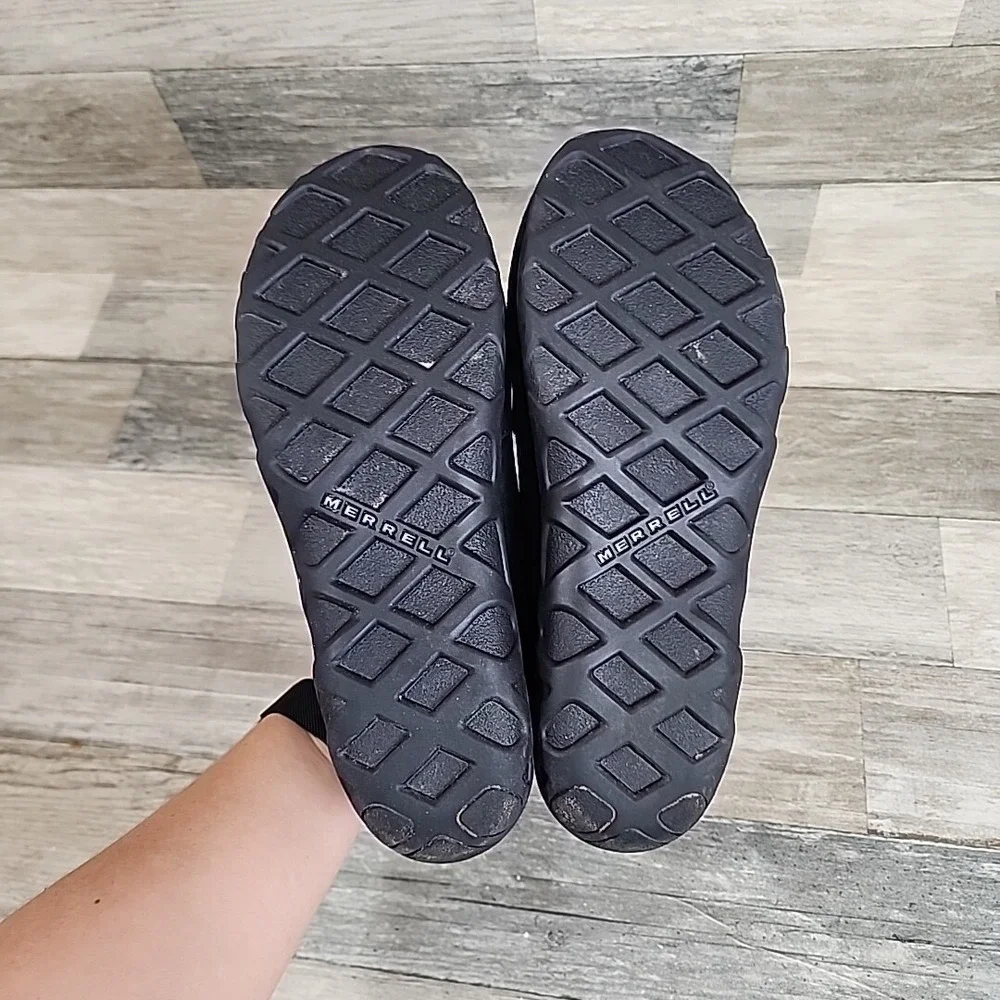 Merrell Kids Jungle Moc Slip On Shoes Sz 7 Black Hiking Trail Casual